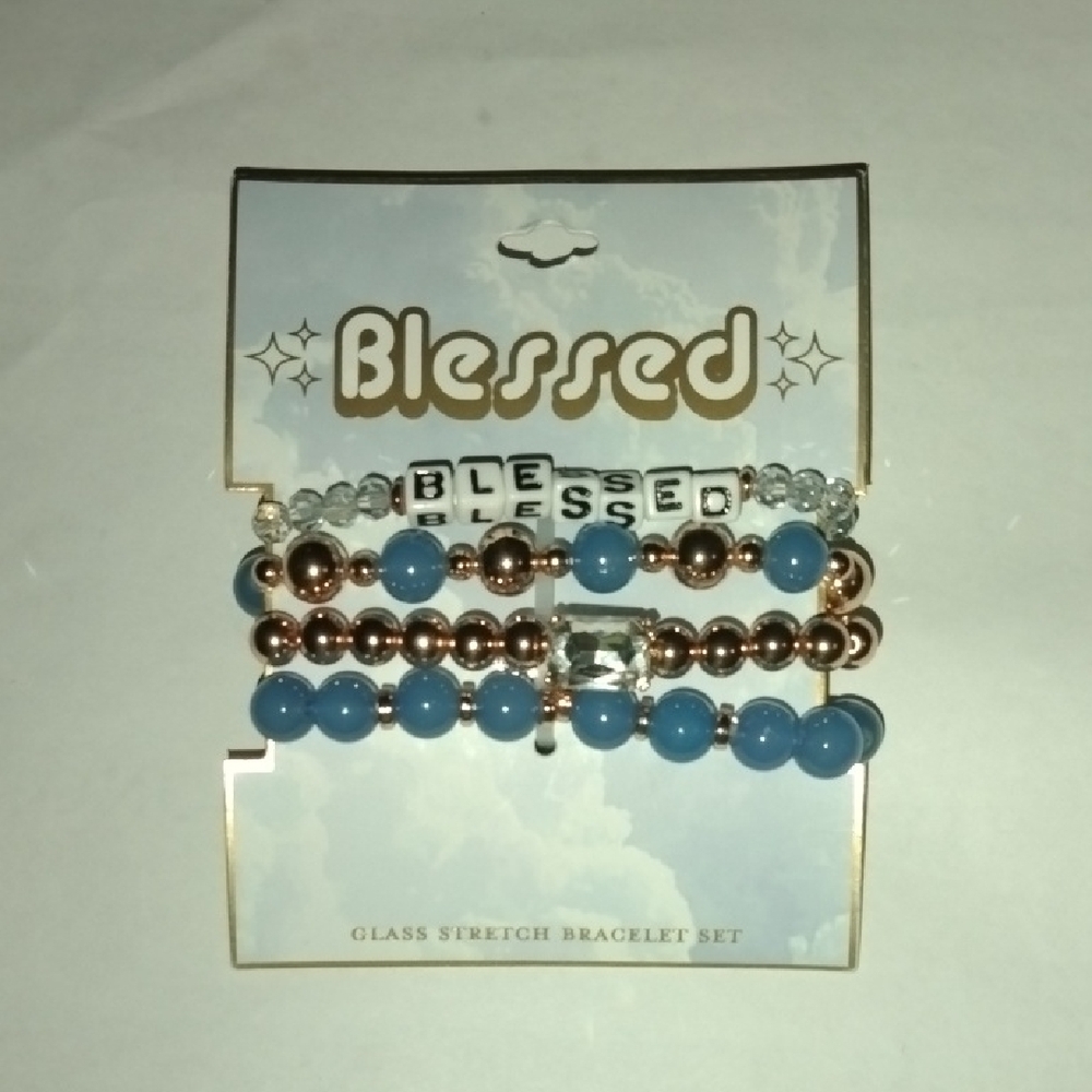 Blue and Gold Bracelet Set